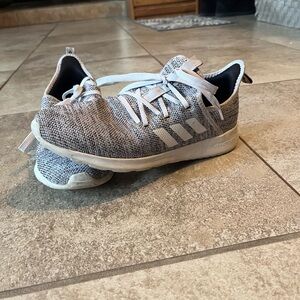 Adidas Gray and White Sneakers